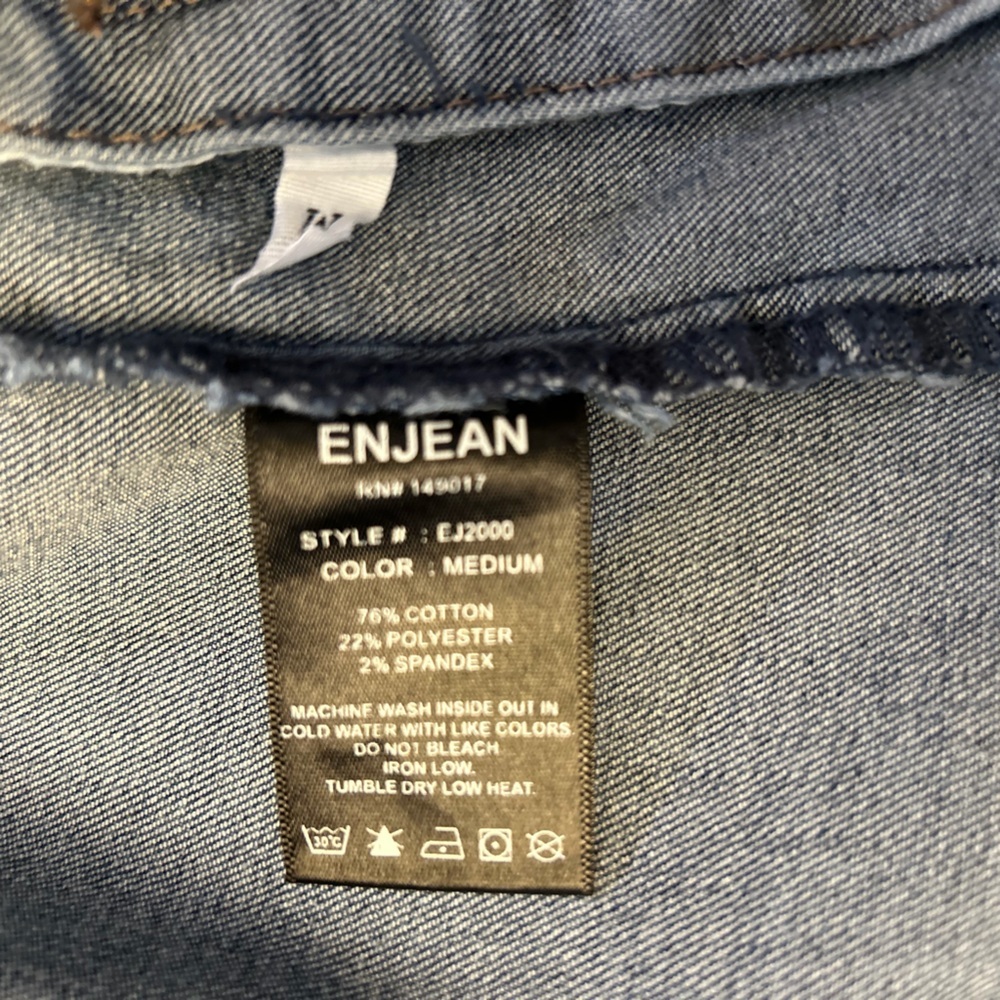 Denim Distressed Jean Jacket by Authentic Denim EN JEAN Collection Sz-M Z12 - Picture 8 of 10